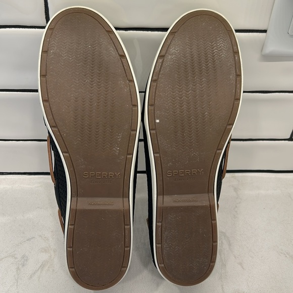 Sperry Top Sider Black Moccasin Boat Shoes - Picture 11 of 16